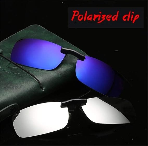 Sort & Grå - Unisex Clip-on Polariserede Solbriller Velegnet