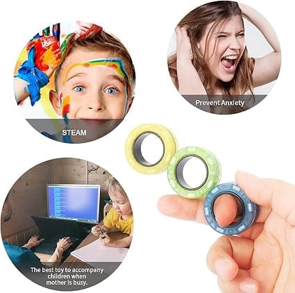 Magnetiske ringlegetøj, magneter til voksne ringlegetøj mod angst