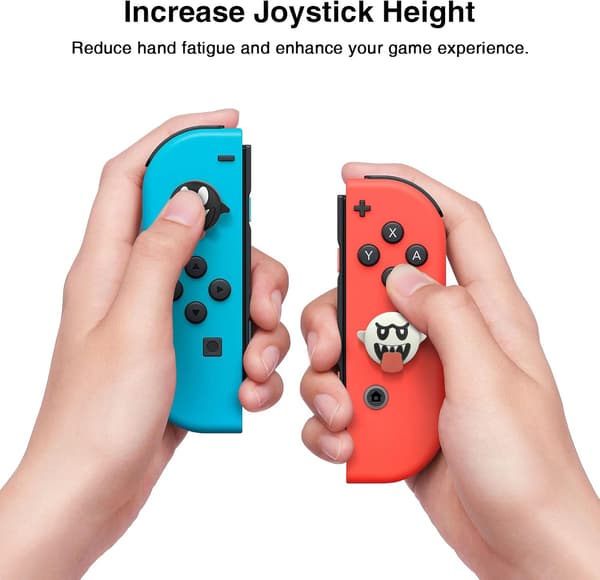 4 STK Switch Tommelfingergreb, Blødt Silikone Joystick Cover til Nintendo Switch/OLED/Switch Lite