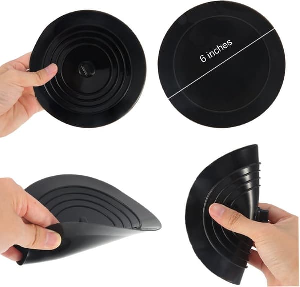 Vaskemåtter og riste - Vaskeprop - Silikone - Sort 15 cm - 2-pak
