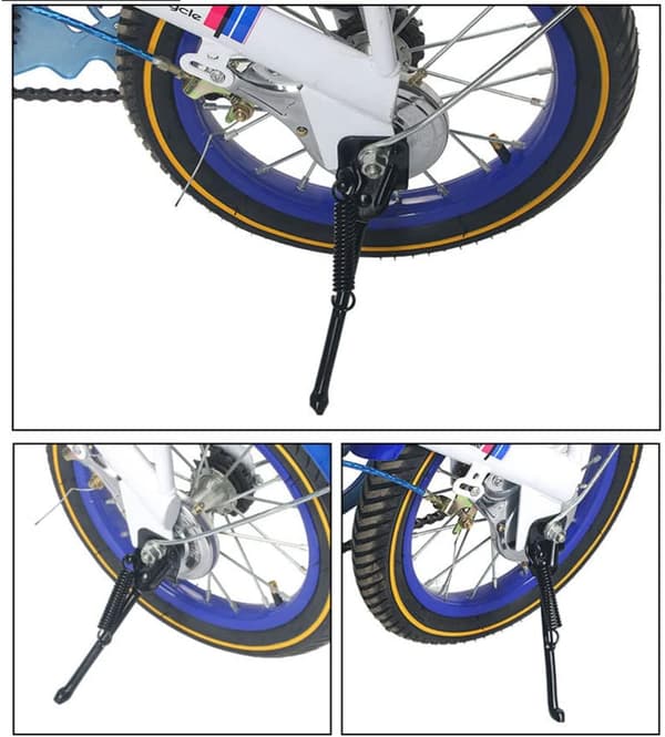Cykelstøttefod, støttefod til 14'' børnecykel, sort nem montering