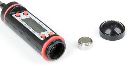 Grill-/stegetermometer med LCD-display, sort