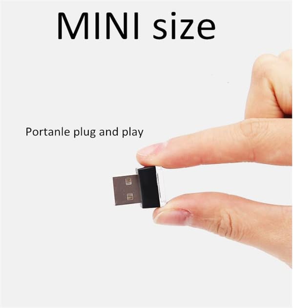 2 STK Mini Bil Interiør Omgivelseslys Led Neonlys Usb Omgivelseslys