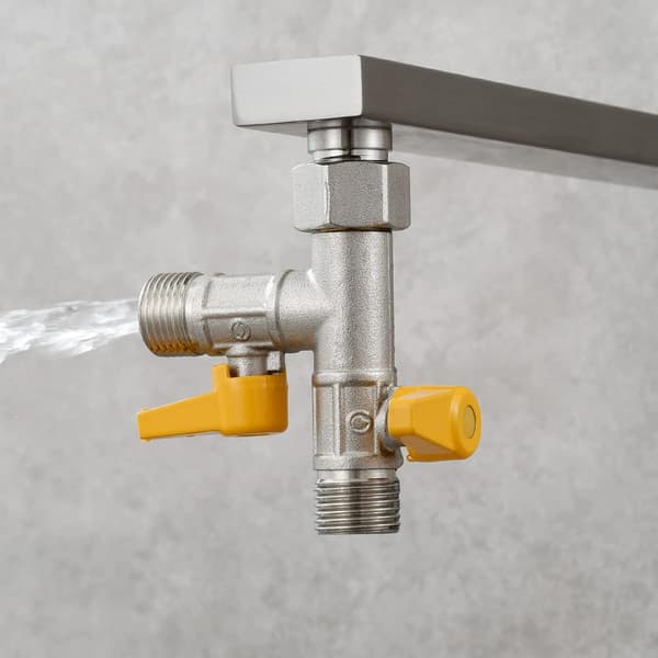3-vejs ventil 1/2 T-fitting håndbruser og hovedbruser brusearm 3-vejs messingomskifterhaneadapter sluk