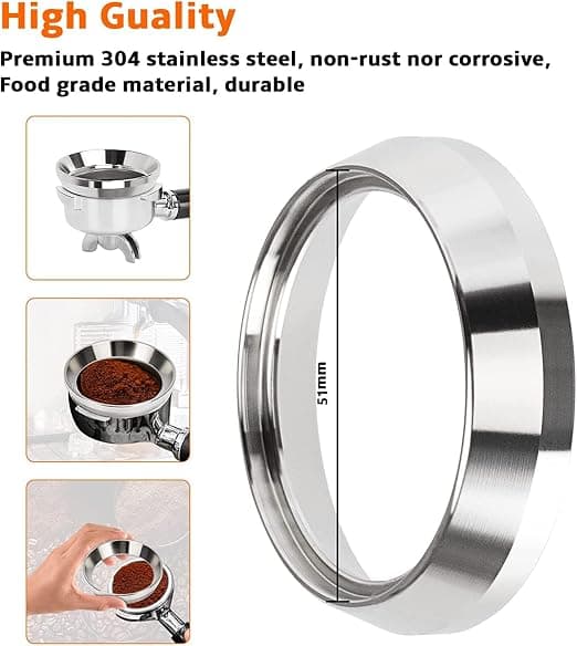 51 mm kaffepulverringe - Doseringsring - Magnetisk kaffedoseringsring