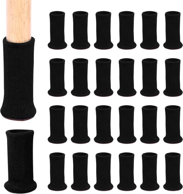 24 st stolsstrumpor Högelastiska golvskydd Halkfria stolsbensstrumpor Mössor Möbler Kapslar Set, Passar Diameter