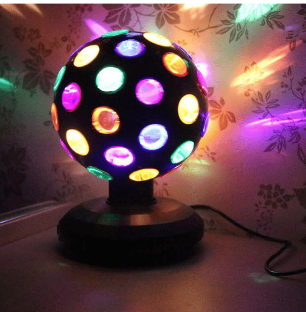 6 tums discokula roterande scenlampa USB-driven discokula