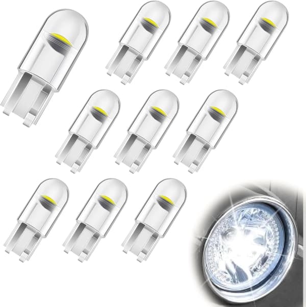 (10PCS) W5W T10 LED-billampor - Bilinteriörbelysning (vit)