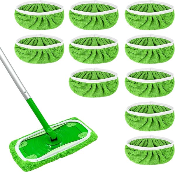 Påfyllningsbara moppdynor - 10-pack - Moppar - Våt och torr för hemstädning