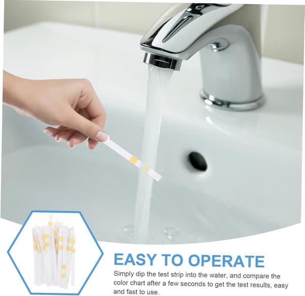 3-i-1 vattentestpapper pH-test (6.8~8.4), surhet och alkalinitet