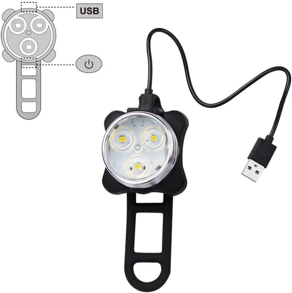 2-pack MTB-baklyktor USB-uppladdningsbara cykellampor Cykel