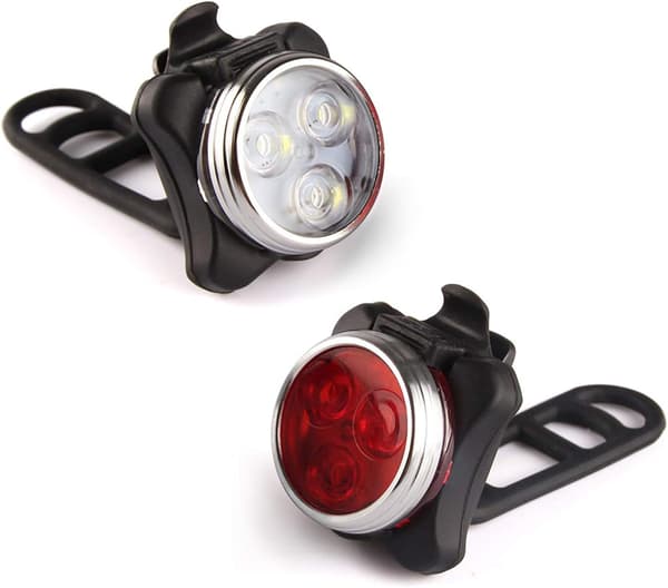 2-pack MTB-baklyktor USB-uppladdningsbara cykellampor Cykel