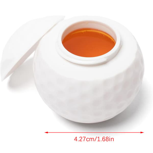 Golfshots - Golfboldformede shotglas, hvide, 3 stk.