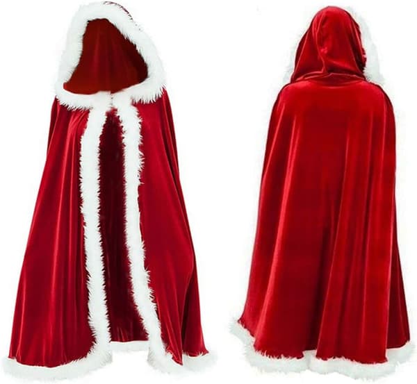 (Rød, 150 cm) Julekostumer Kappe Multifunktionel Jul