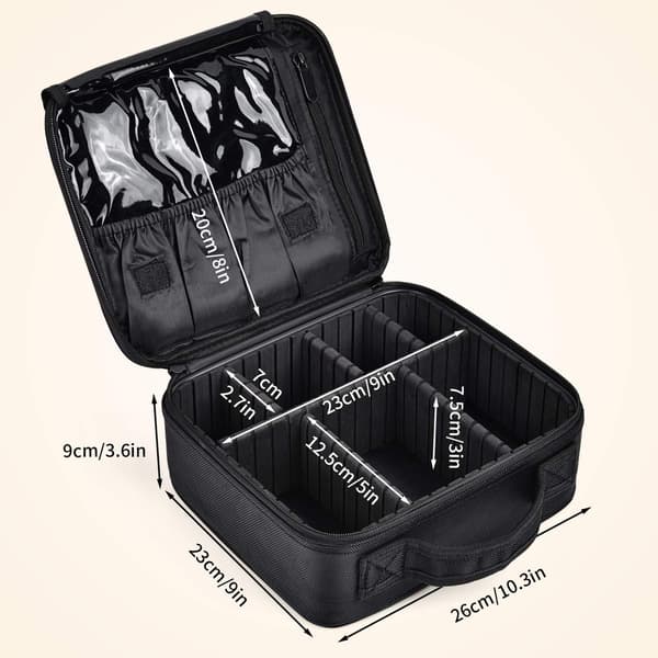 Sort - Make-up Rejsetaske Professionel Make-up Taske Organizer