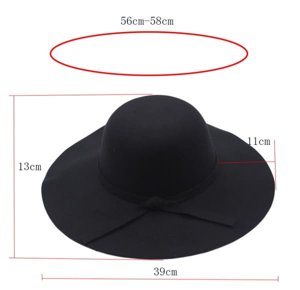 Retro bredbrättad hatt för kvinnor
