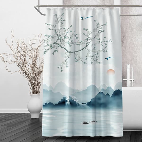 (80 x 180 cm) Duschdraperi Vit, Mögelresistent, Vattentät