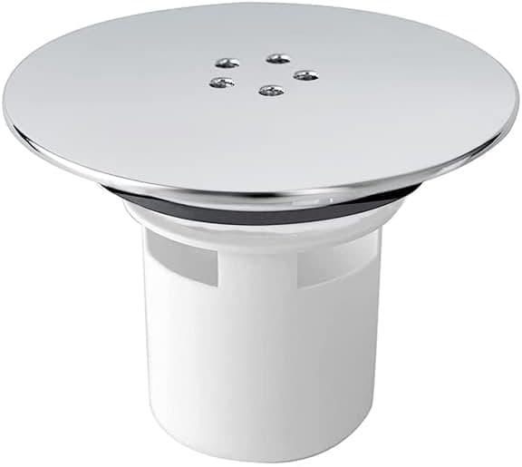 Bruseafløbsdæksel, kromtop / 90 mm afløb