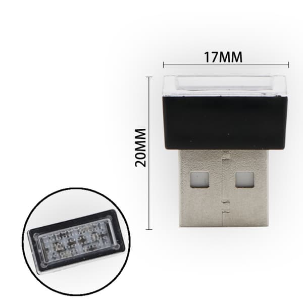 2 STK Mini Bil Interiør Omgivelseslys Led Neonlys Usb Omgivelseslys