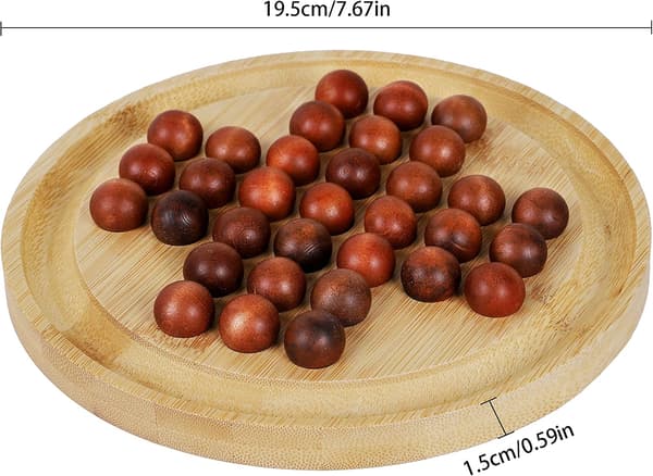 Træ Solitaire Spil Klassisk Marmor Tankespil Brætspil Puslespil
