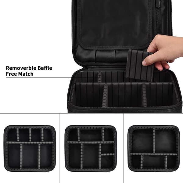Sort - Make-up Rejsetaske Professionel Make-up Taske Organizer