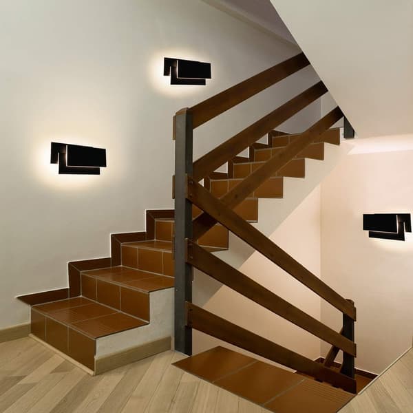 LED-sisäseinävalaisimet 12W moderni LED-seinävalaisin musta 3000K