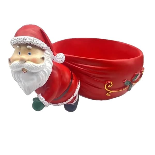 Juledekorativ frugtskål, harpiks