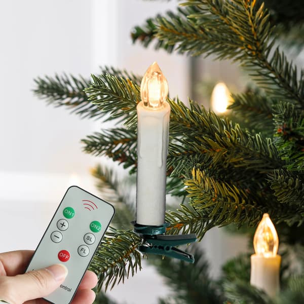 10-pak LED julelys med varmt lys, mini trådløs
