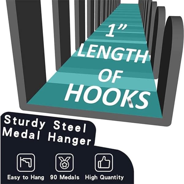 Displayställ - Medaljställ - svart - 40x10cm