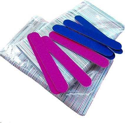 100 stk. mini dobbeltsidede neglefile 180/240 grit, bærbare professionelle