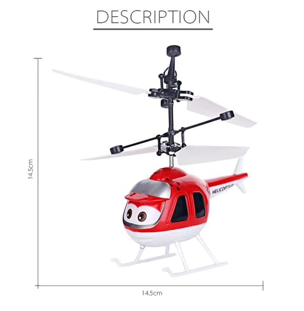 Mini RC Helikopterdrönare med Waterdrop-kontrollmodell Tecknad