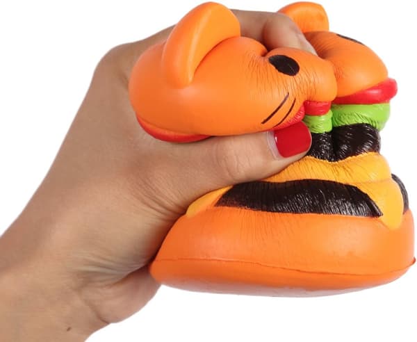 3-pak Hamburger Kat Blødt Legetøj 3D Squishy Legetøj Stressaflastning