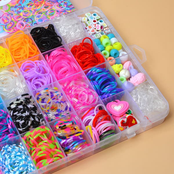 36 gitter vævestol gummibånd regnbueflettede gummibånd DIY e