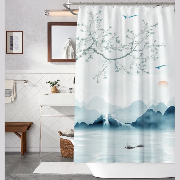 (80 x 180 cm) Duschdraperi Vit, Mögelresistent, Vattentät