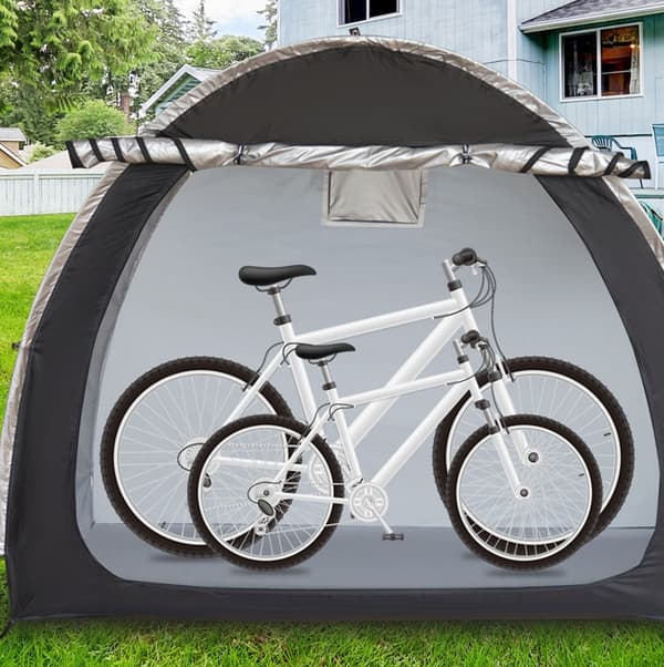 200*85*165cm Cykelopbevaringstelt, Støvtæt (Sort)
