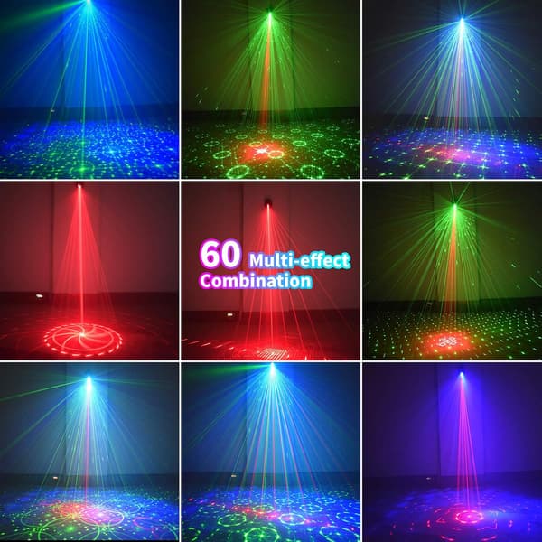 DJ Disco Scene Festlys, LED Lydaktiveret Laserlys