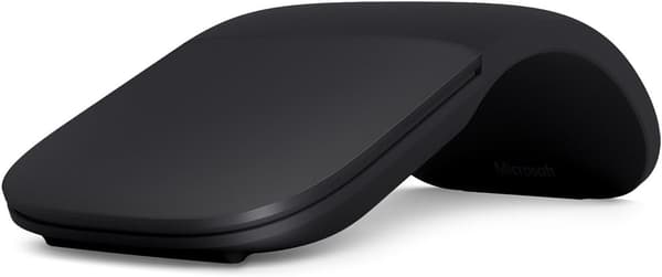 Arc Mouse - Bluetooth-mus til pc - Sort (ELG-00002), kompatibel med Windows, Mac, Chrome OS-bærbare computere (tynd, let, po