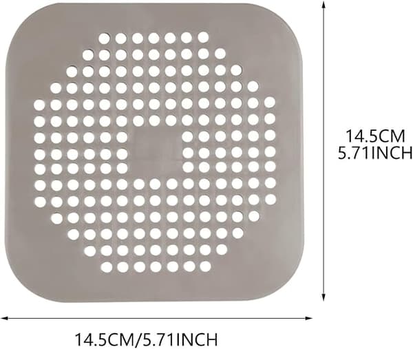 2 st grå silikonhårsil, avloppsskyddsfilter, duschavloppsskydd, diskbänkssil