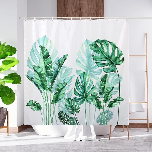 Mögelresistent duschdraperi (180x200cm stort vitt blad)