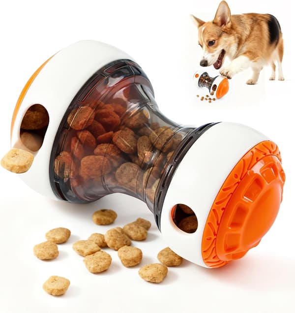 Hundepuslespil - Justerbar godbidsdispenser med boldfoderautomat