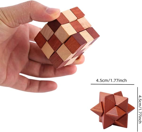 træhjernevrider, hjernevrider-spil, 3D IQ-puslespil