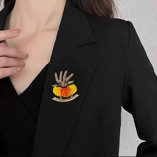 Rhinestone Halloween Græskar Broche Nål til Kvinder Piger