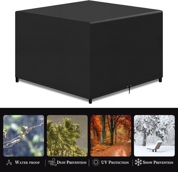 Havemøbelovertræk - Udendørs Bordovertræk - 90x90x90cm -