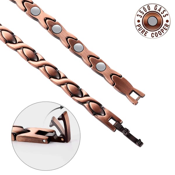 Elegant kobber magnetisk terapi armbånd til kvinder