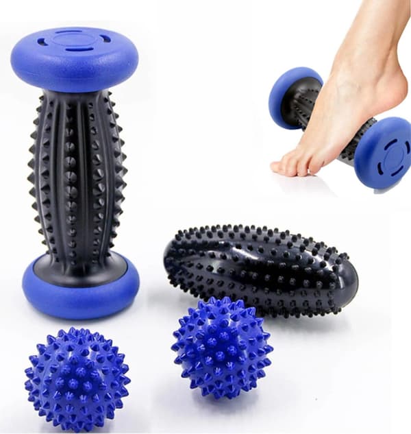 Fodmassagerulle - Med 3 massagebolde - Fodmassageba