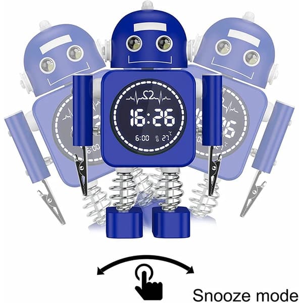 Robot Smart Digital Väckarklocka Temperaturdisplay Skrivbord