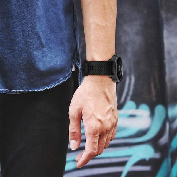 20 mm sort silikonerem til Fenix ​​5S/Fenix ​​5S Plus/Fenix ​​6S