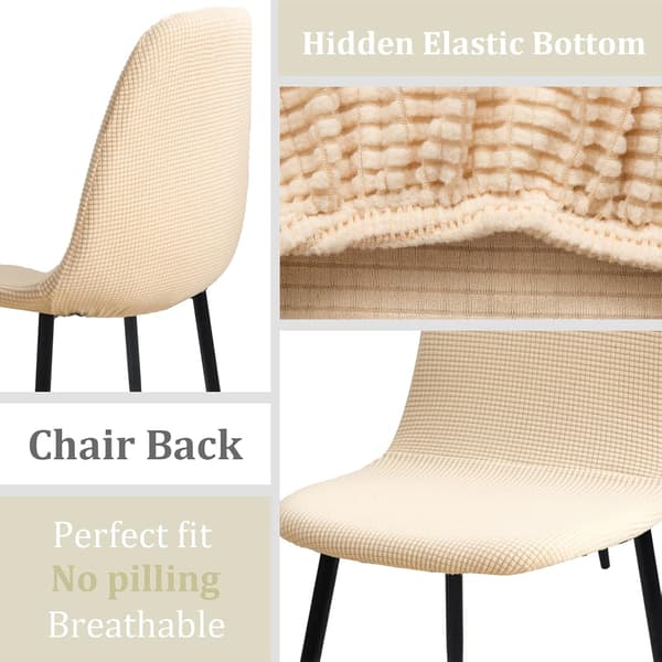 Set med 6, skandinaviskt stretchstolsöverdrag, jacquard elastiskt