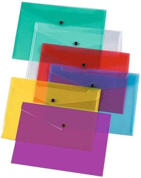 Mapp (10-pack) Mappar A4 Plastfickor Dokument Skola Kontor Pappersarkivering