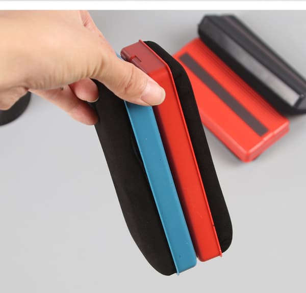 3 x Magnetisk Whiteboard Viskelæder Børste Sort Rød Blå
